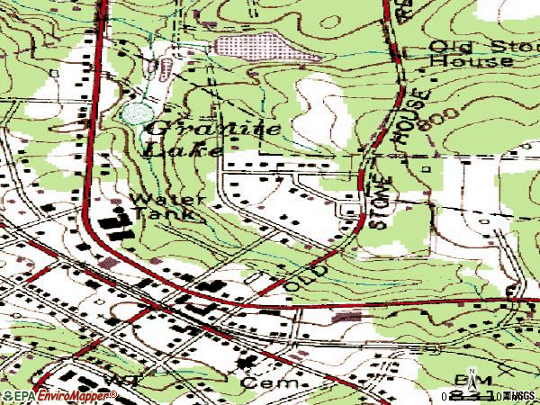 Zip code 28072 topographic map