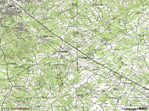 Zip code 28104 topographic map