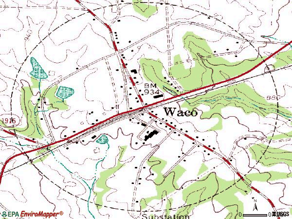 Zip code 28169 topographic map