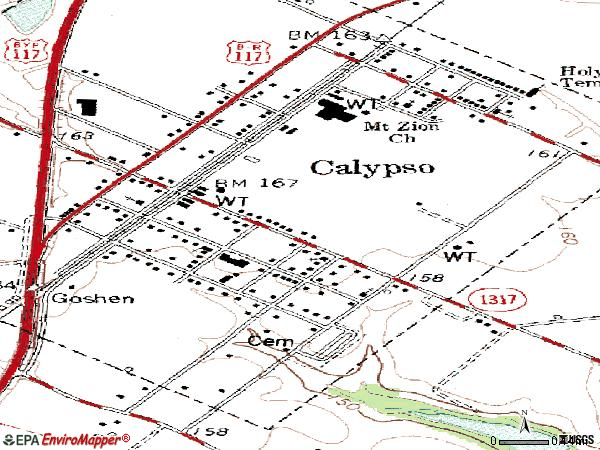 Zip code 28325 topographic map