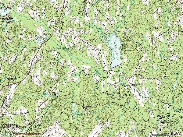 Zip code 28394 topographic map