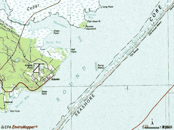 Zip code 28511 topographic map