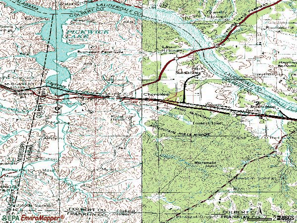 Zip code 35616 topographic map