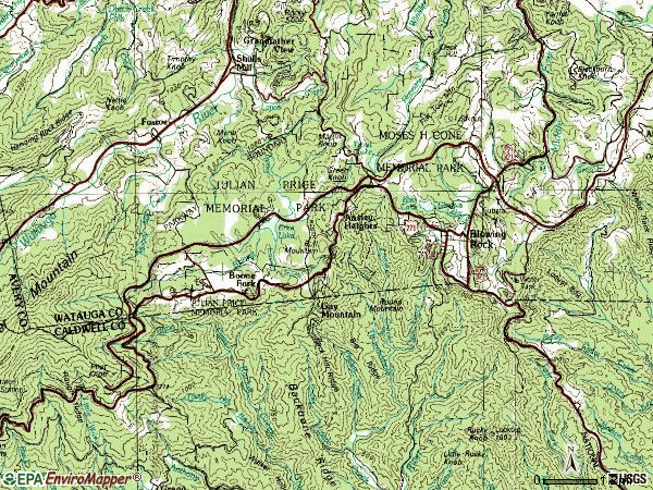Zip code 28605 topographic map