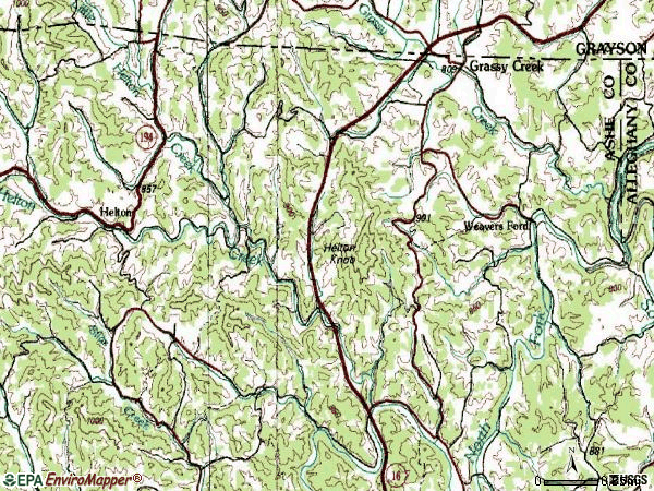 Zip code 28631 topographic map