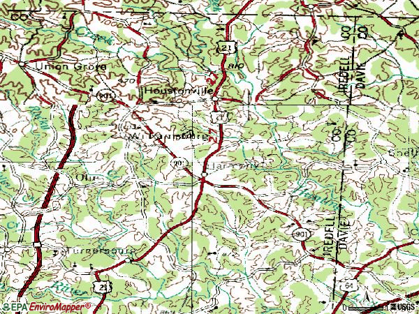 Zip code 28634 topographic map