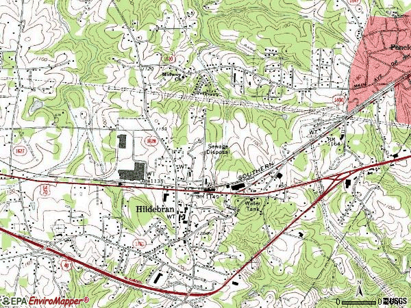 Zip code 28637 topographic map
