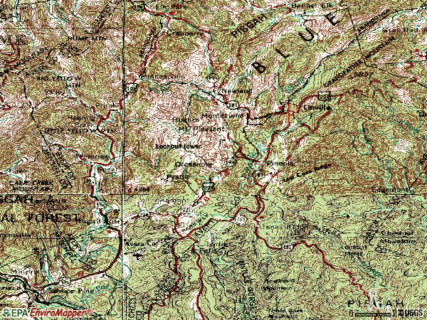 Zip code 28657 topographic map