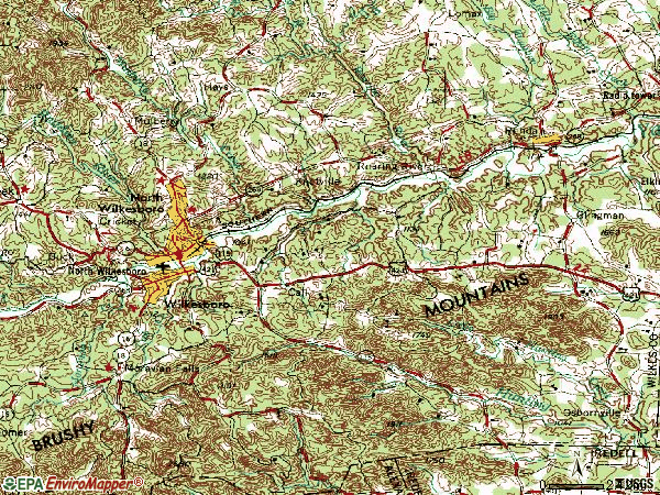 Zip code 28659 topographic map