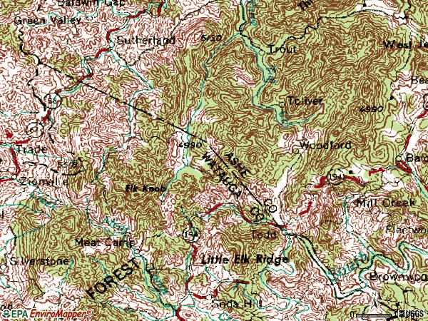 Zip code 28684 topographic map