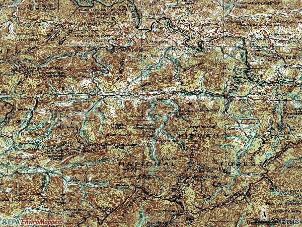 Zip code 28714 topographic map
