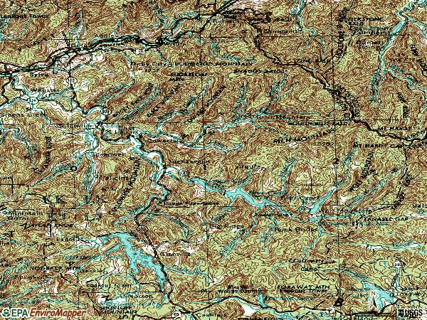 Zip code 28723 topographic map