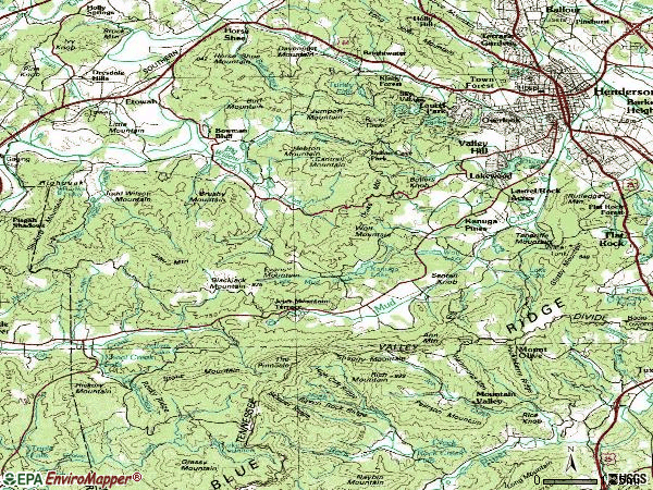 Zip code 28739 topographic map