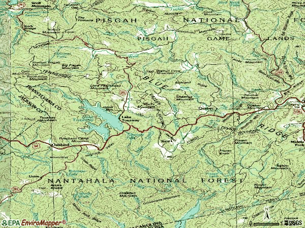 Zip code 28747 topographic map
