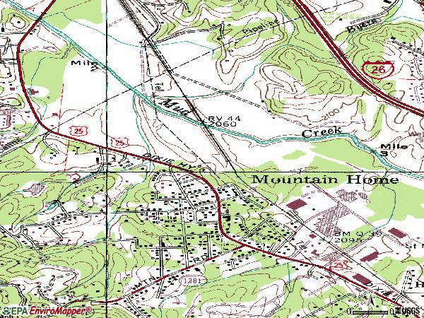 Zip code 28758 topographic map