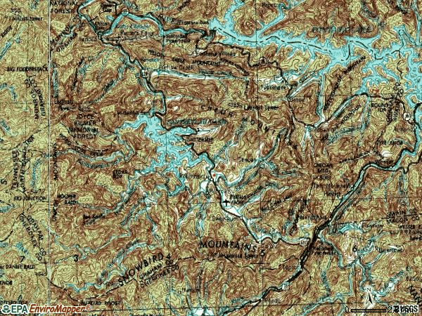 Zip code 28771 topographic map