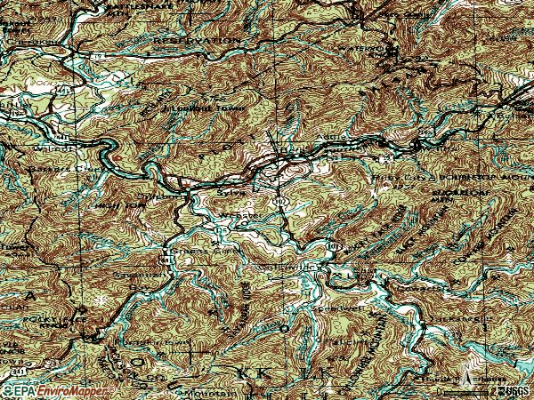 Zip code 28779 topographic map