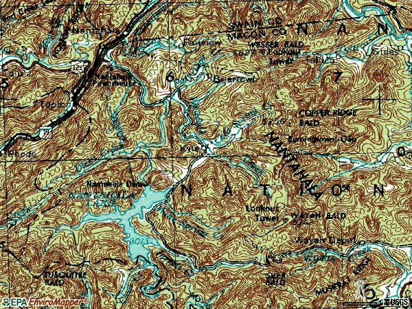 Zip code 28781 topographic map