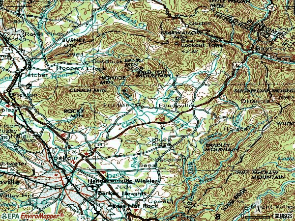 Zip code 28792 topographic map