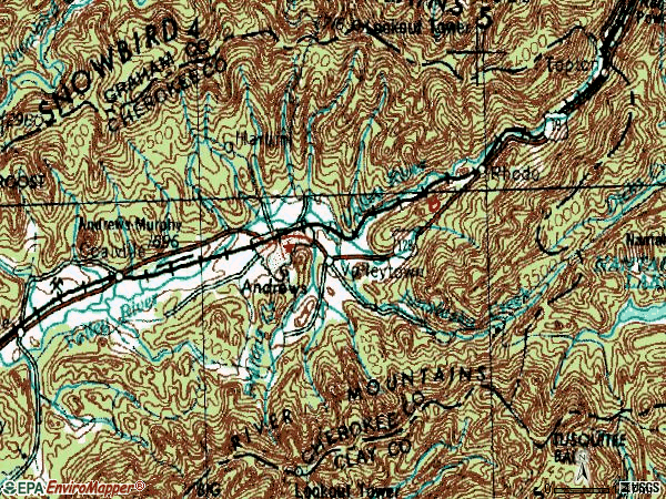 Zip code 28901 topographic map