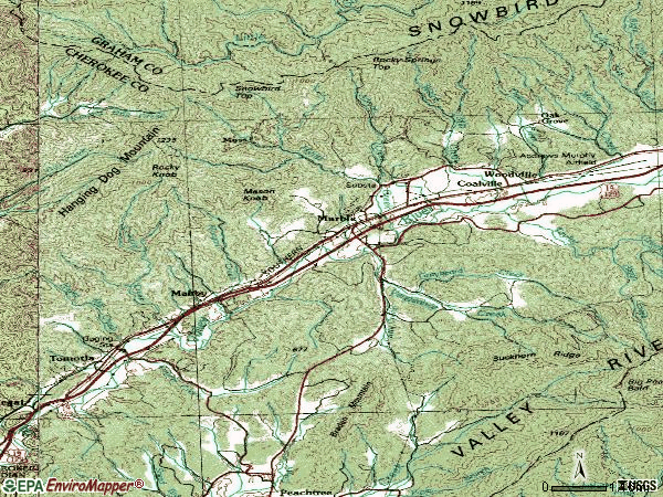 Zip code 28905 topographic map