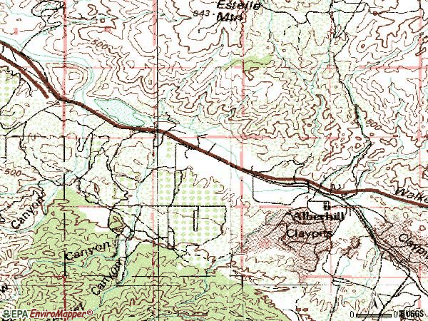 Zip code 91719 topographic map