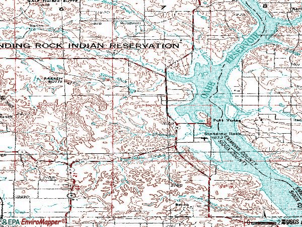 Zip code 58538 topographic map