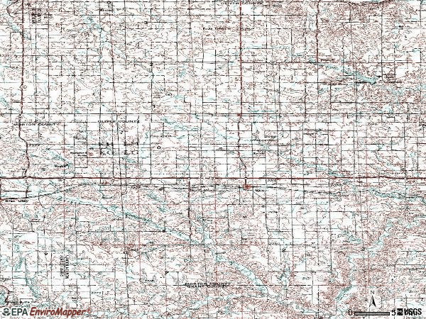 Zip code 58563 topographic map