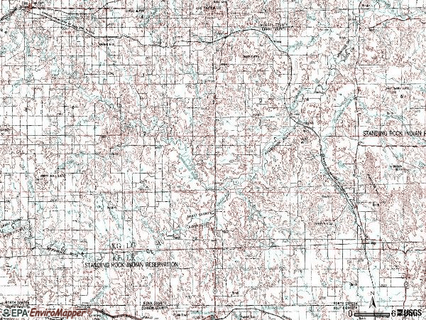 Zip code 58568 topographic map