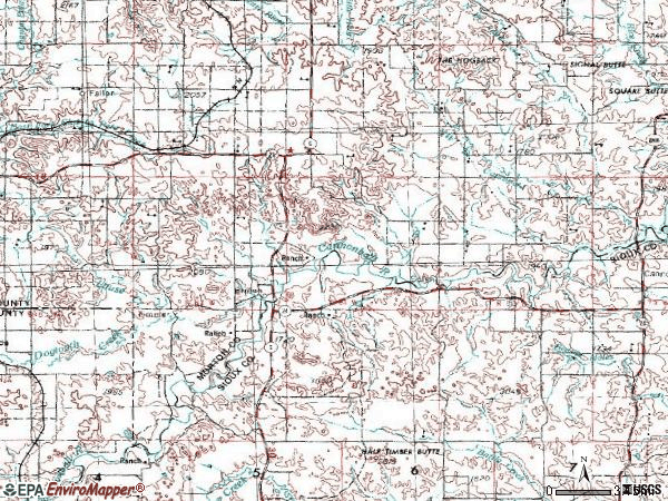 Zip code 58570 topographic map