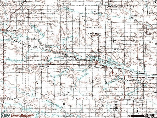 Zip code 58650 topographic map