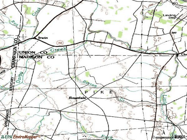 Zip code 43029 topographic map