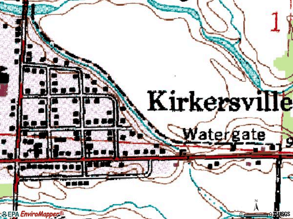 Zip code 43033 topographic map