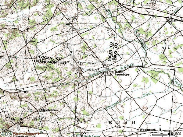 Zip code 43060 topographic map
