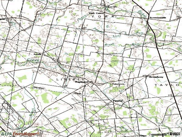Zip code 43067 topographic map
