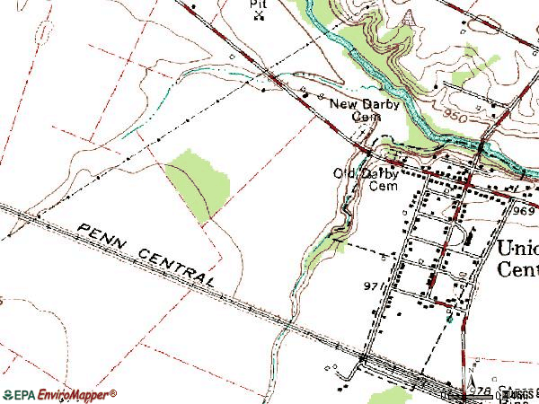 Zip code 43077 topographic map