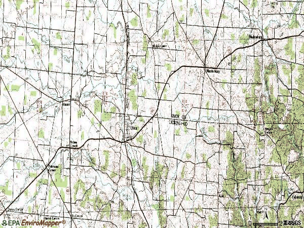 Zip code 43080 topographic map