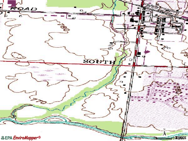 Zip code 43109 topographic map