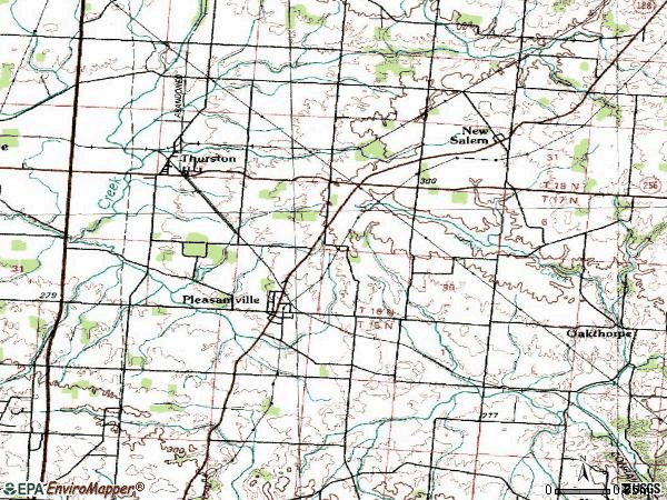 Zip code 43148 topographic map