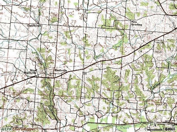 Zip code 43150 topographic map