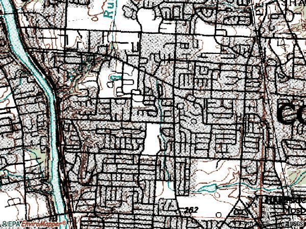 Zip code 43220 topographic map