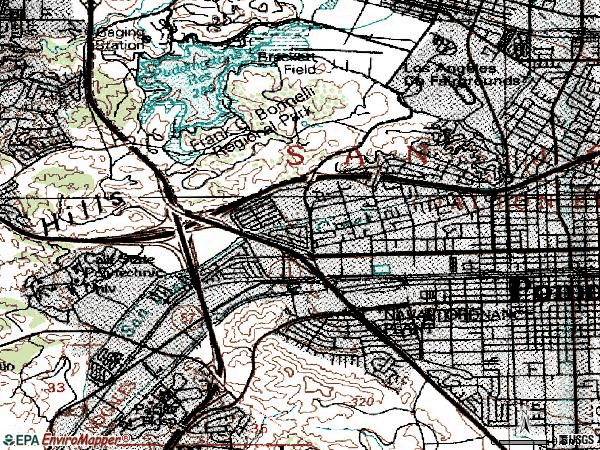 Zip code 91768 topographic map