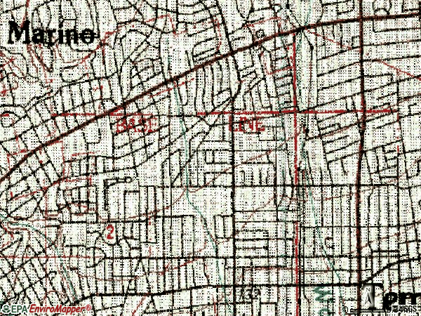 Zip code 91775 topographic map