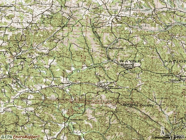 Zip code 43766 topographic map