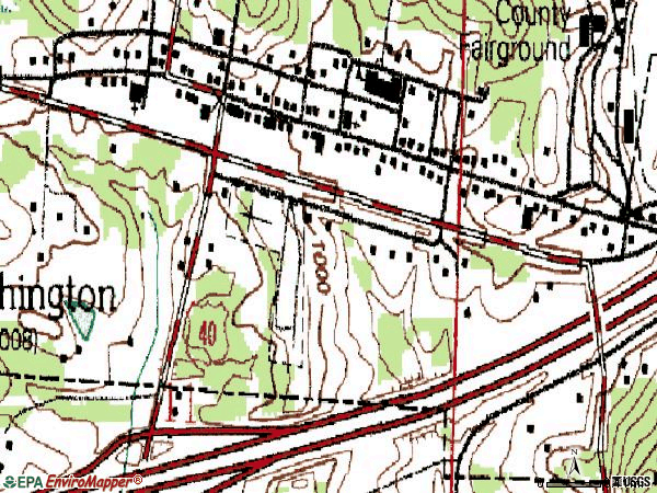 Zip code 43768 topographic map