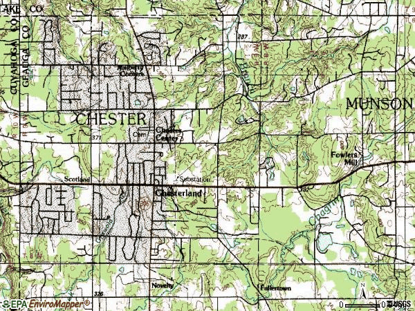 Zip code 44026 topographic map