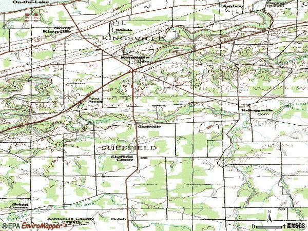 Zip code 44048 topographic map