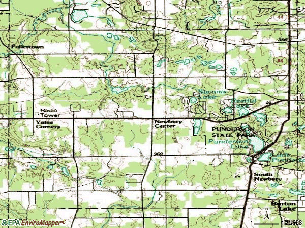 Zip code 44065 topographic map