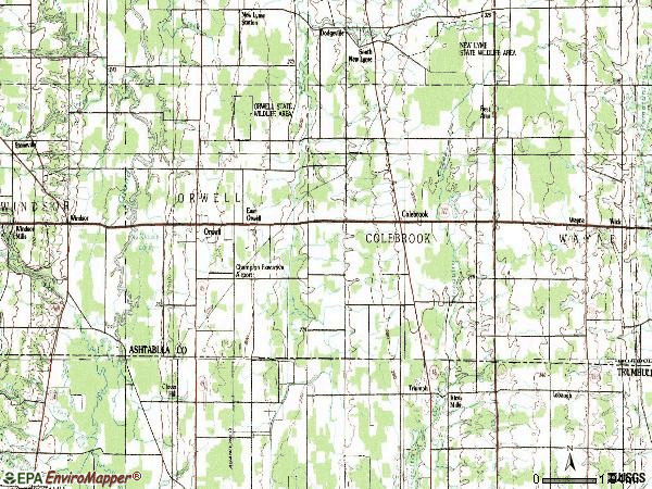 Zip code 44076 topographic map