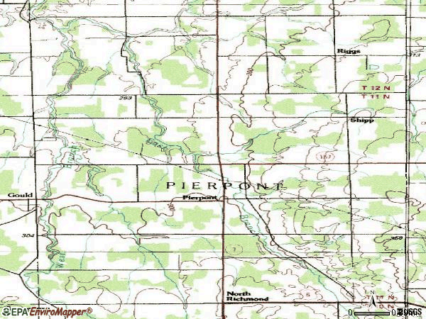 Zip code 44082 topographic map